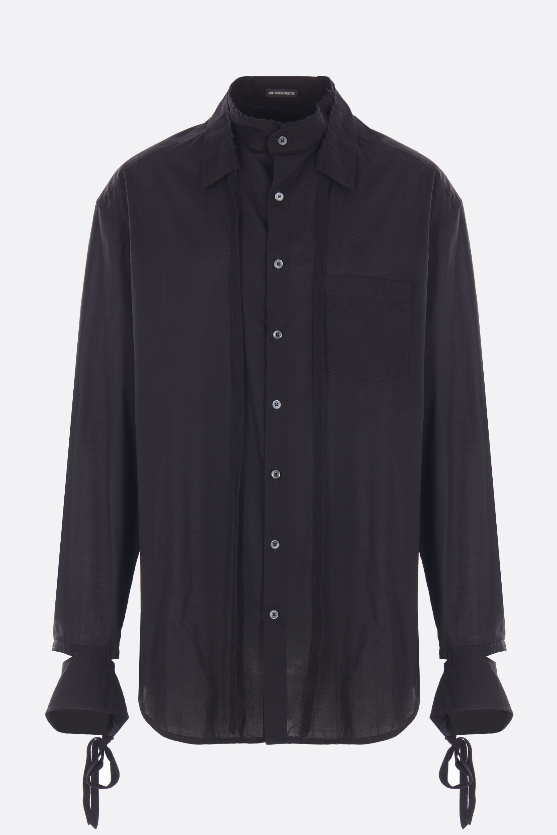 m*e様 ANN DEMEULEMEESTER ブラック長袖カットソー XXS ANN DEMEULEMEESTER ANN DEMEULEMEESTER Tシャツ＆トップス