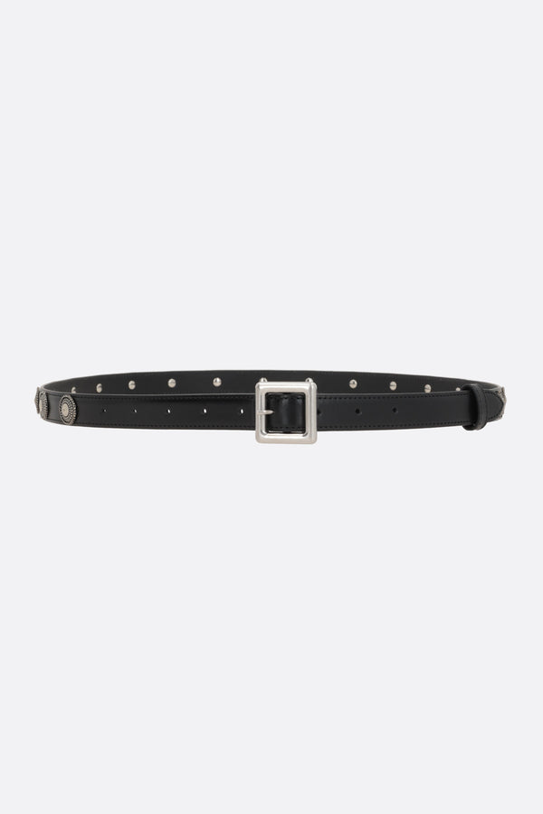 Reka belt in studded leather