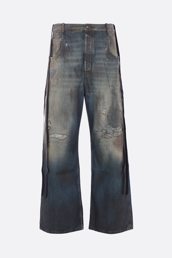 Olan baggy jeans in distressed denim