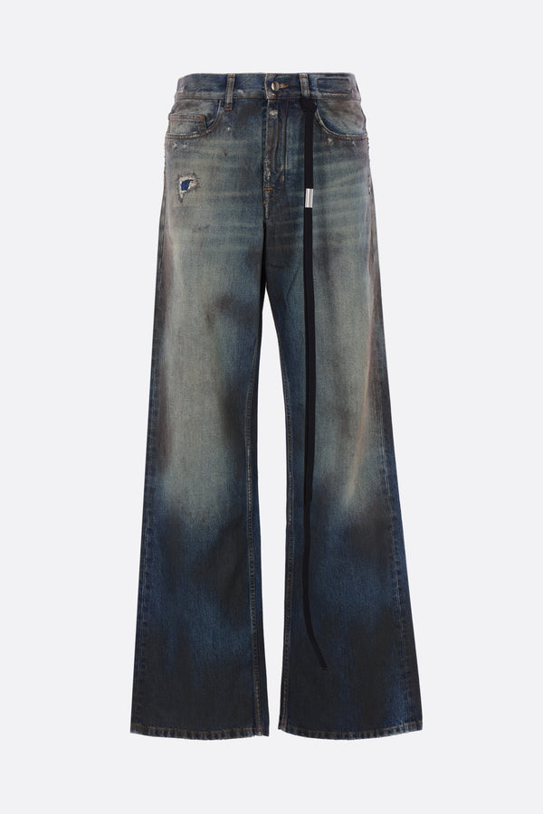 Genoveva bootcut jeans in distressed denim
