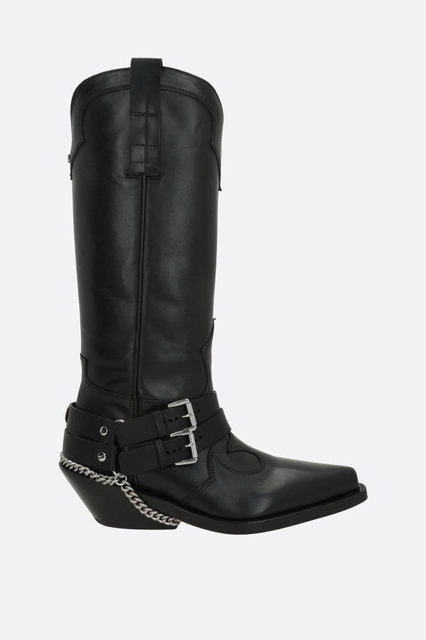 Finnbo Santiags cowboy boots in leather