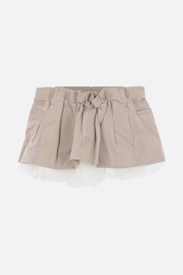 scrunch chino skirt
