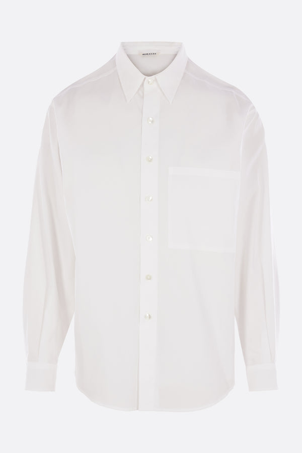 camicia oversize in twill di cotone