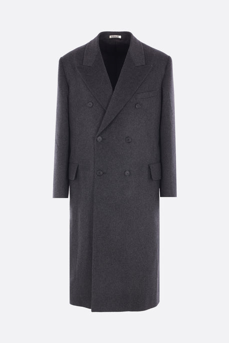 double-breasted coat in cashmere
