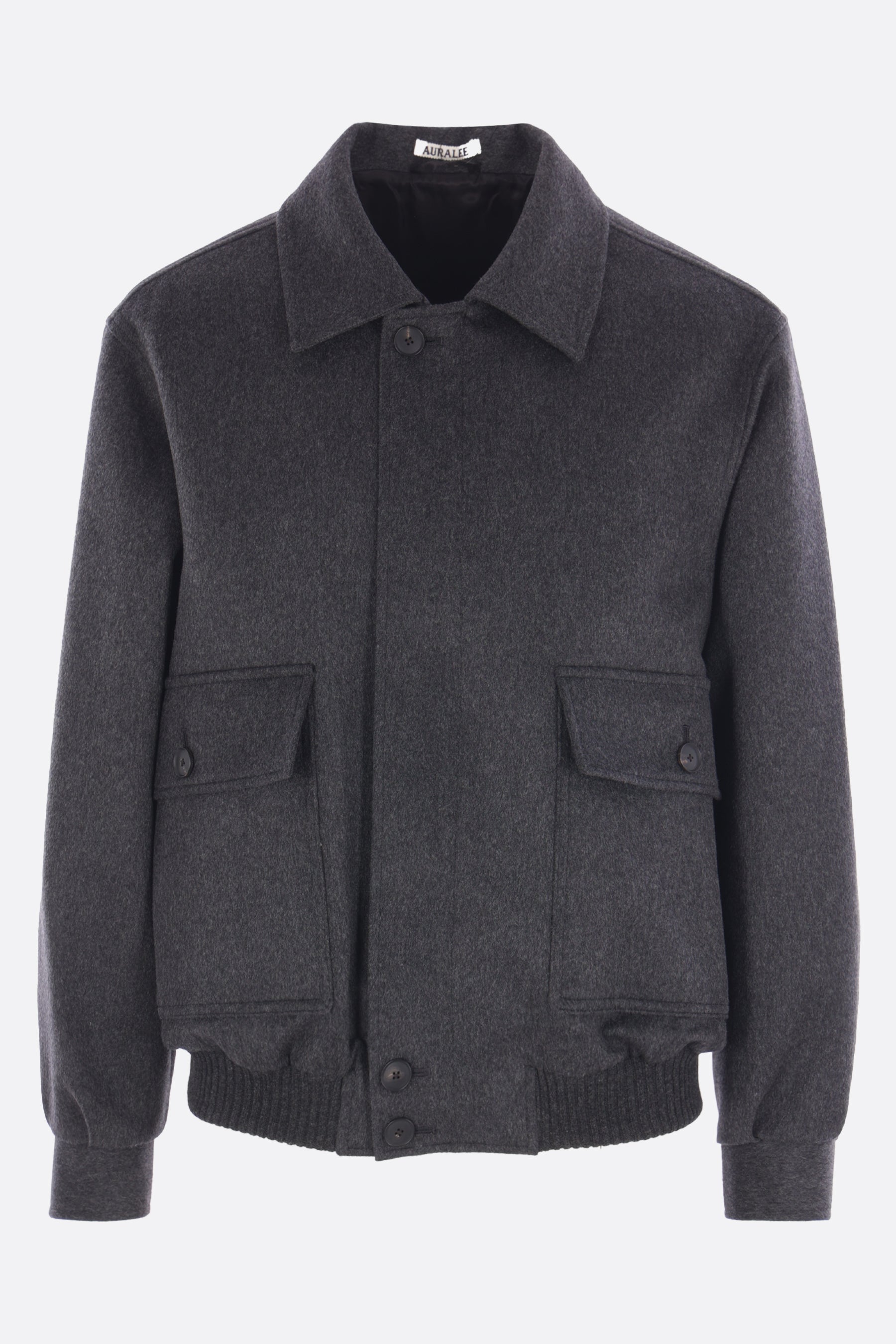 giubbotto full-zip in cashmere