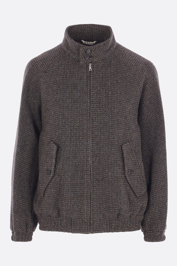 bomber in tweed