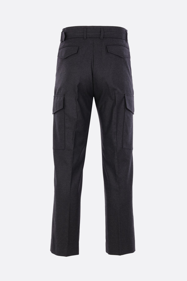 cargo trousers in flannel