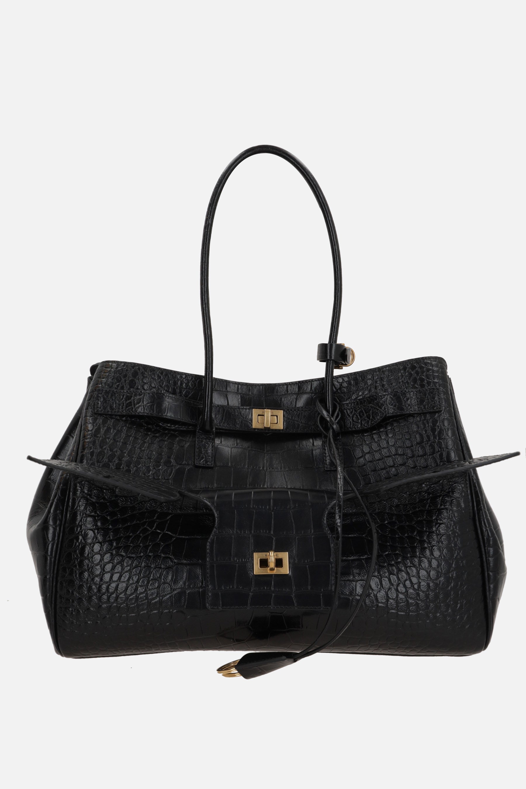 Carry All Bel Air medium handbag in croc-embossed leather