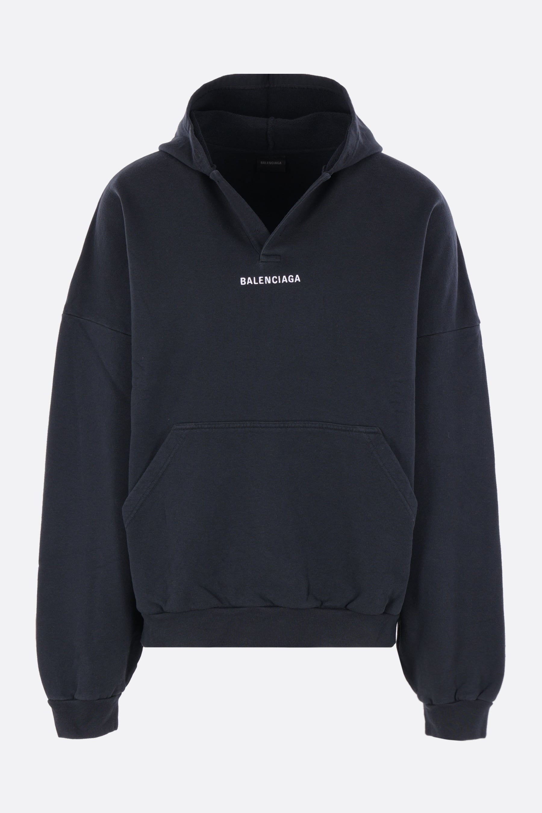oversized hoodie in jersey with logo embroidery