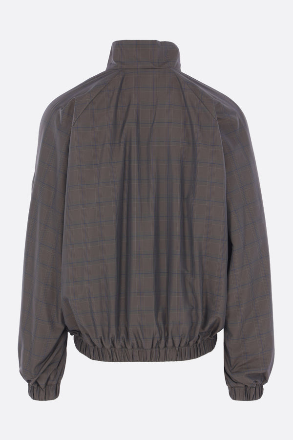 nylon padded jacket with Prince of Wales print