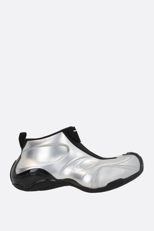 Basketball mid-top sneakers in faux leather