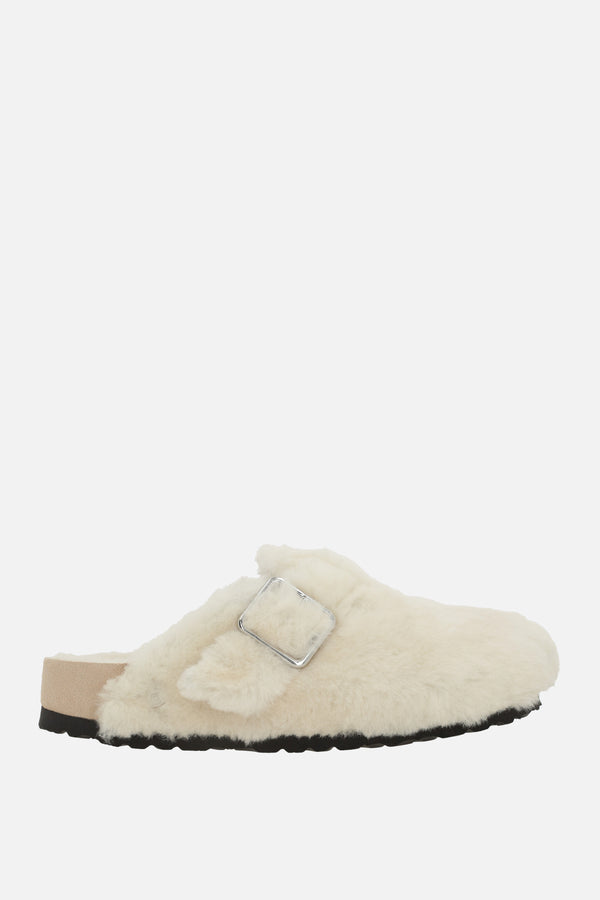 Boston 1774 flat mules in shearling (Narrow Fit)