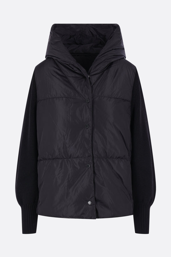 HyBridge® Astoria down jacket in knit and nylon