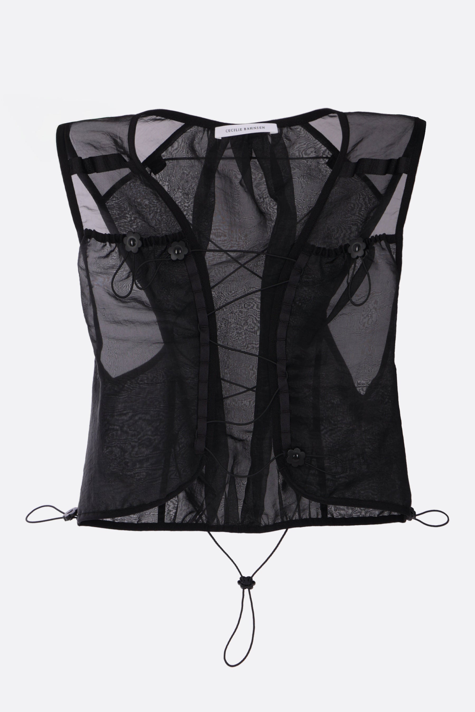 Bona cropped vest in Liquid Myrtia