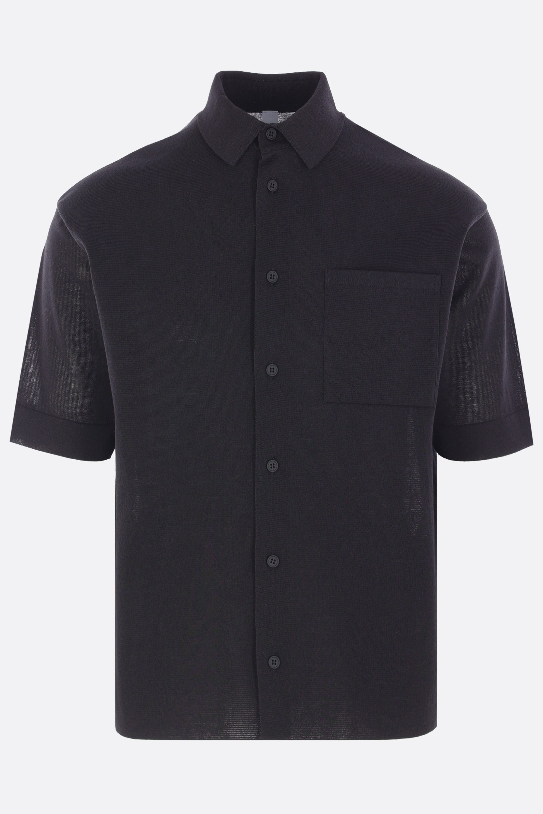 short-sleeve shirt in knit