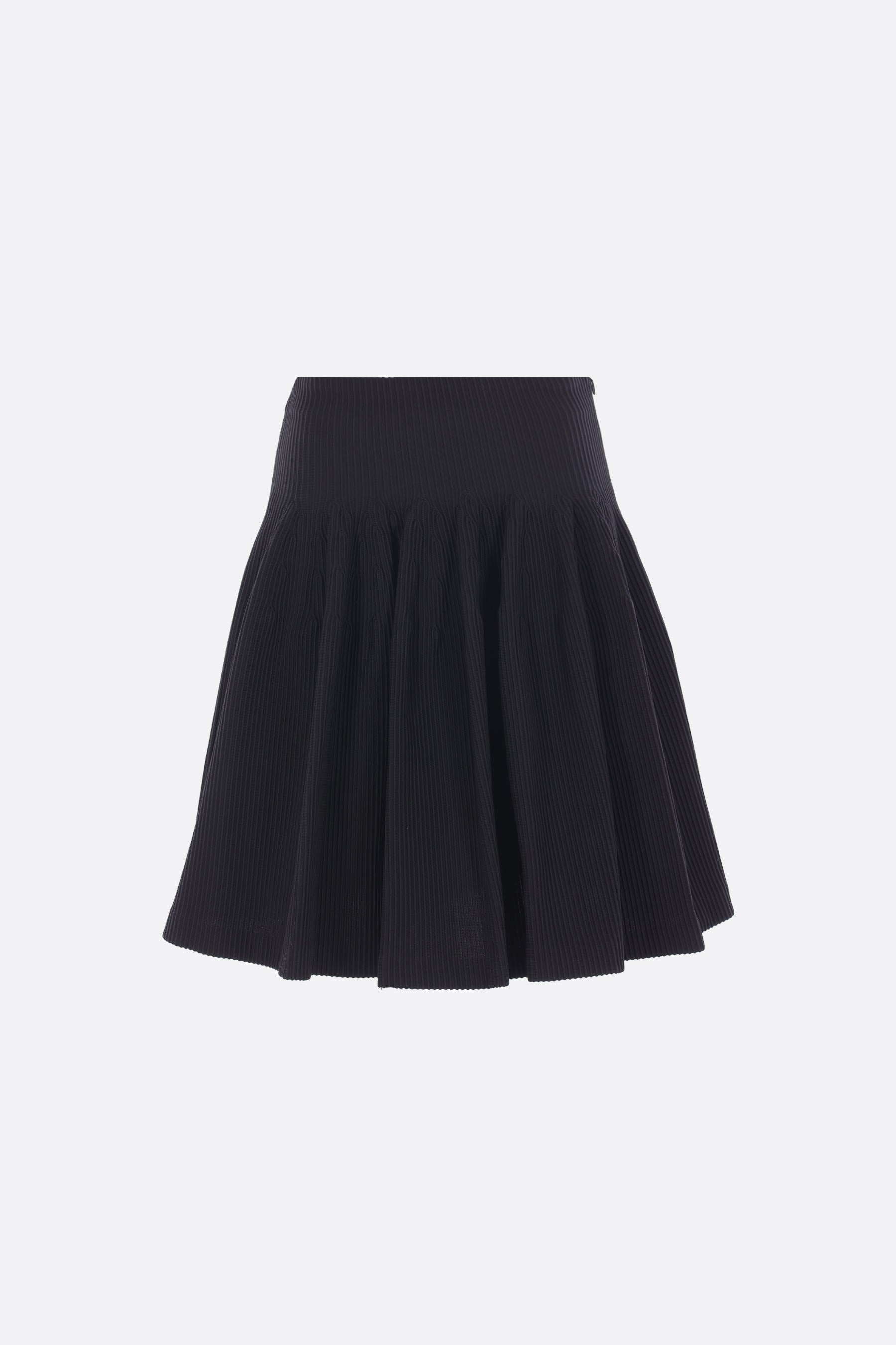 Hypha mini skirt in textured pintuck knit
