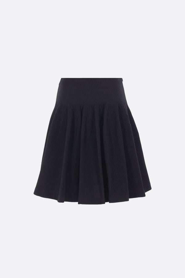 Hypha mini skirt in textured pintuck knit