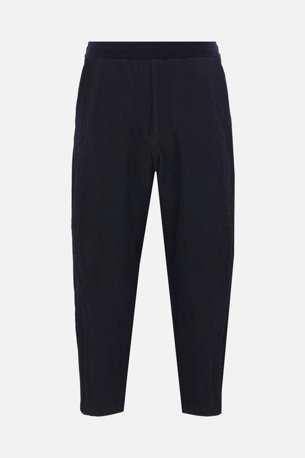 Hypha cropped trousers in textured pintuck knit