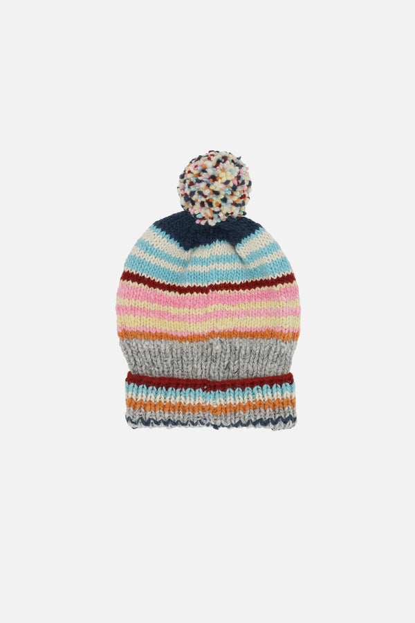 Multi Stripe beanie in wool