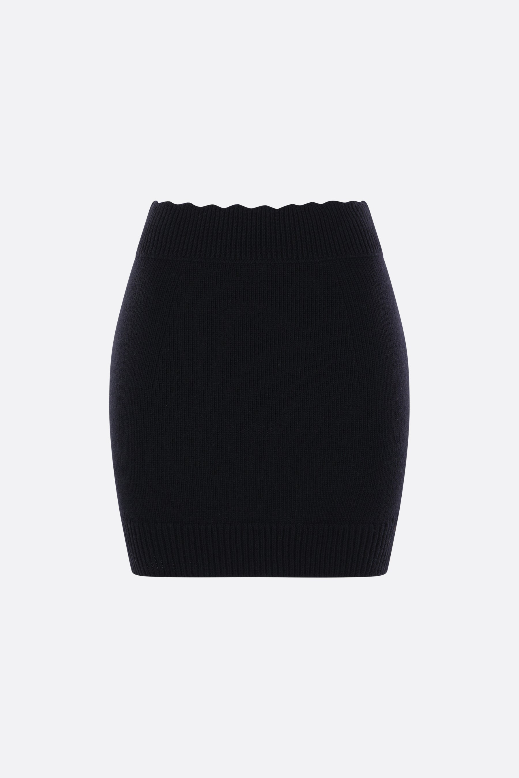 wool and cashmere knit mini skirt