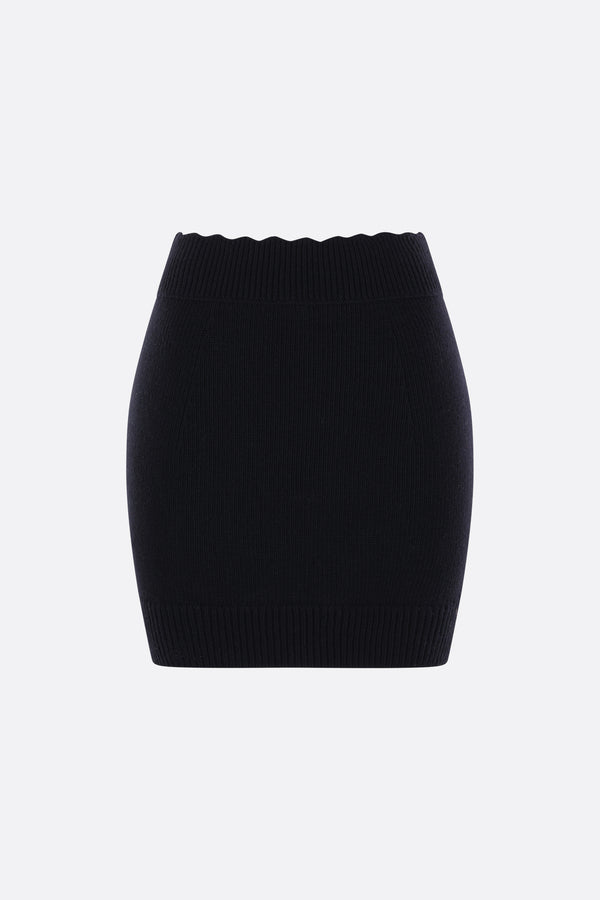 wool and cashmere knit mini skirt