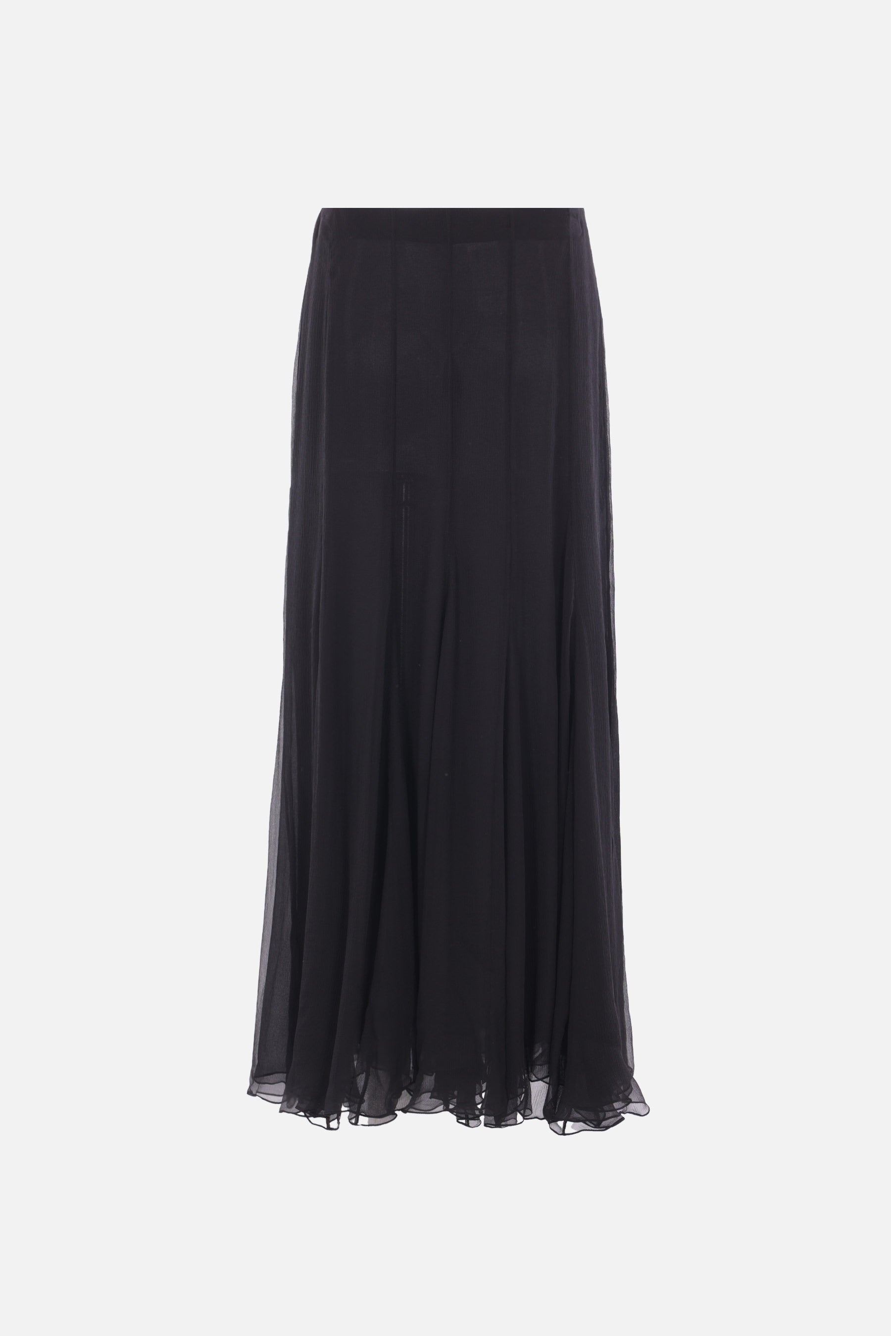 midi skirt in silk chiffon