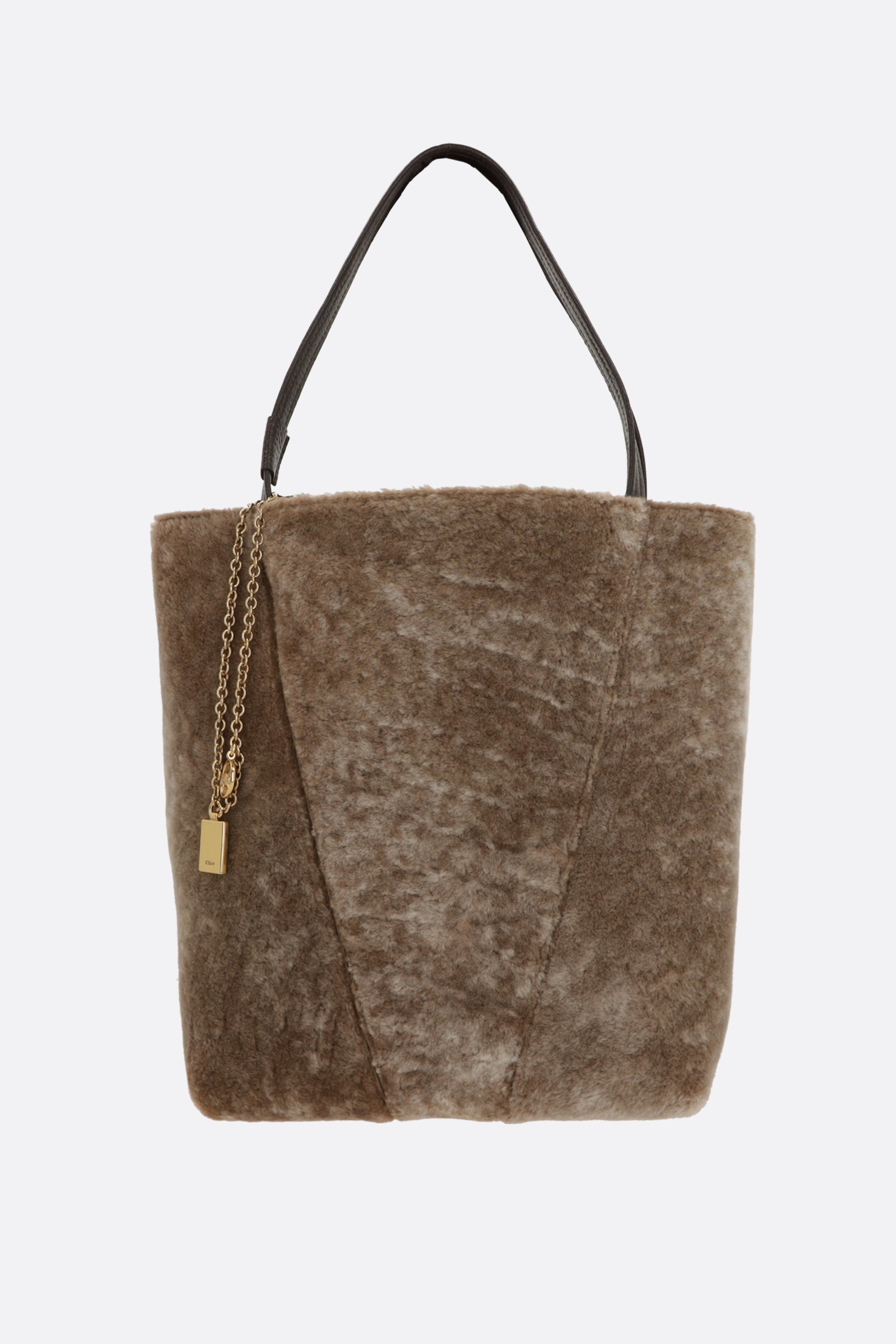 Chloé Spin medium tote bag in shearling