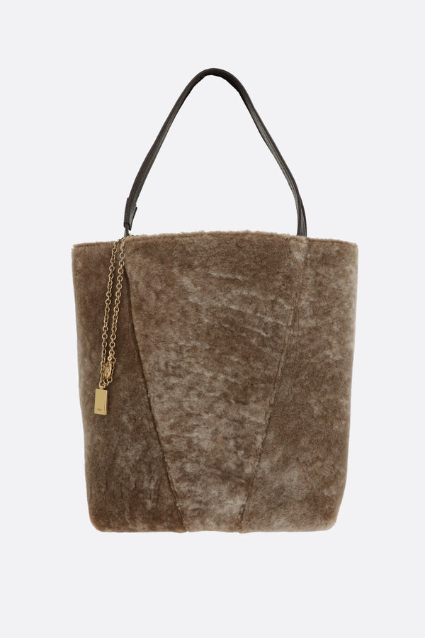 Chloé Spin medium tote bag in shearling