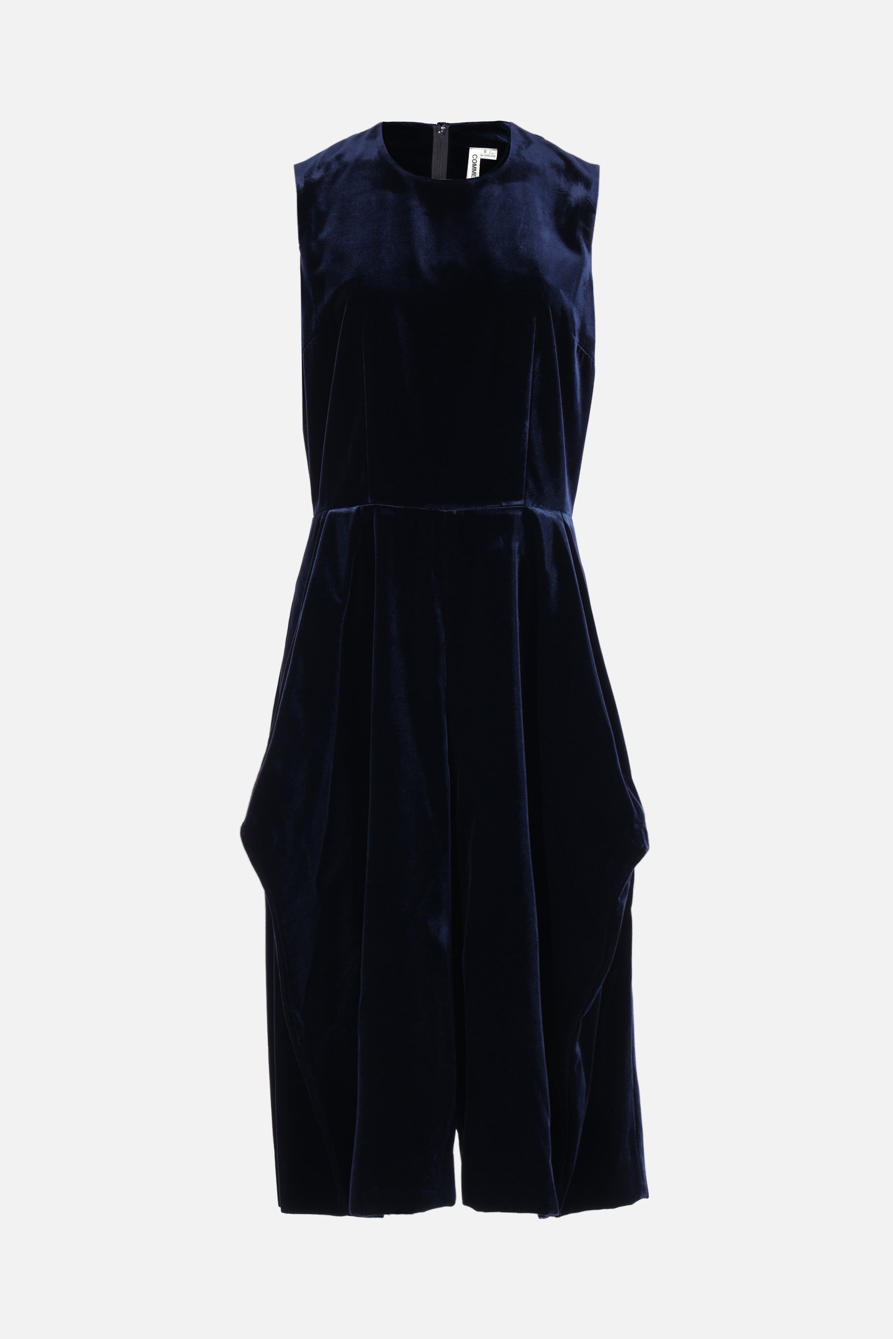 sleeveless jumpsuit in velvet