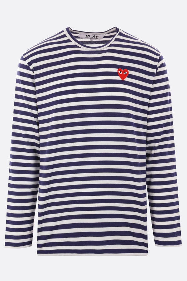 cotton long-sleeve t-shirt with Heart patch