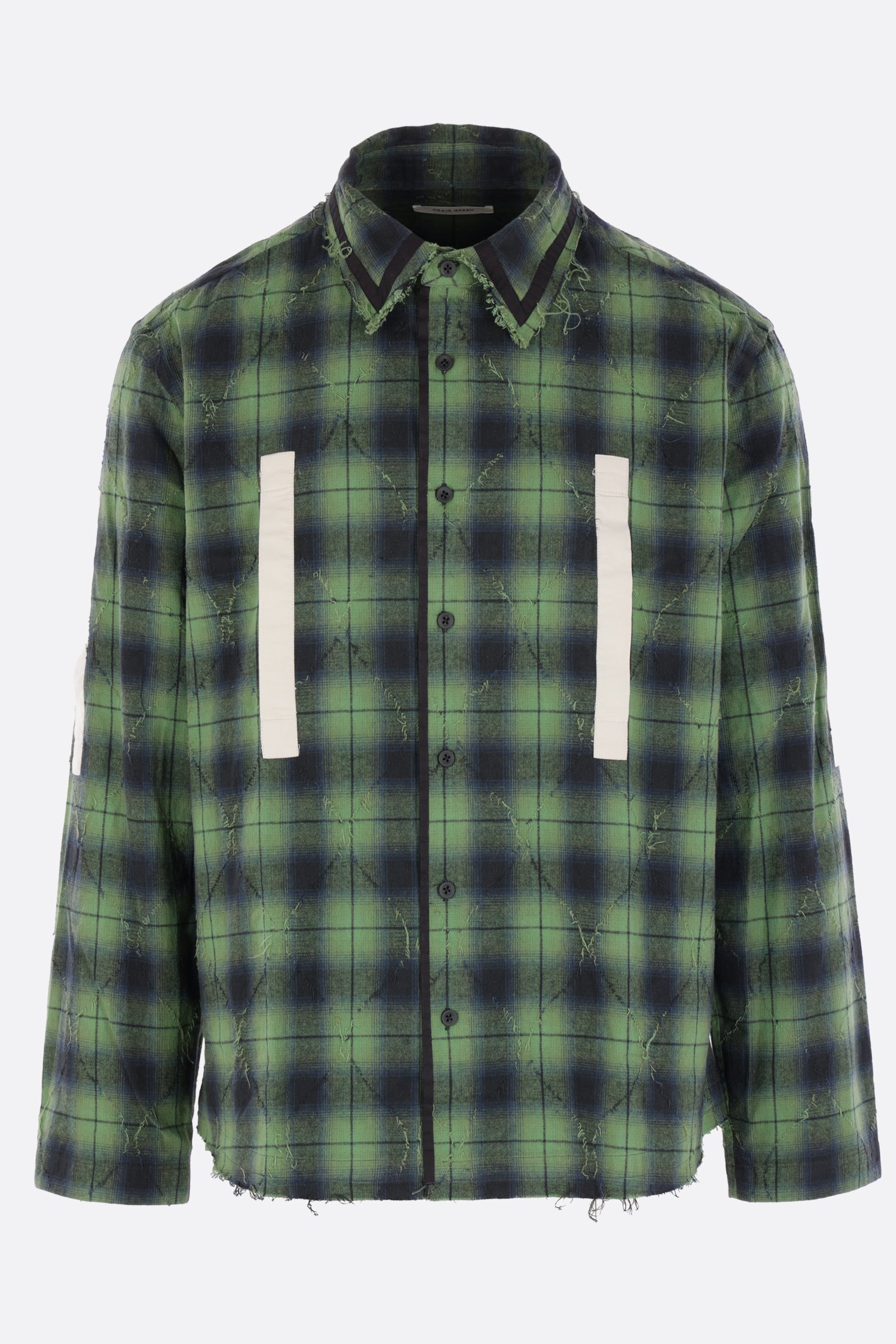 check flannel shirt with spits