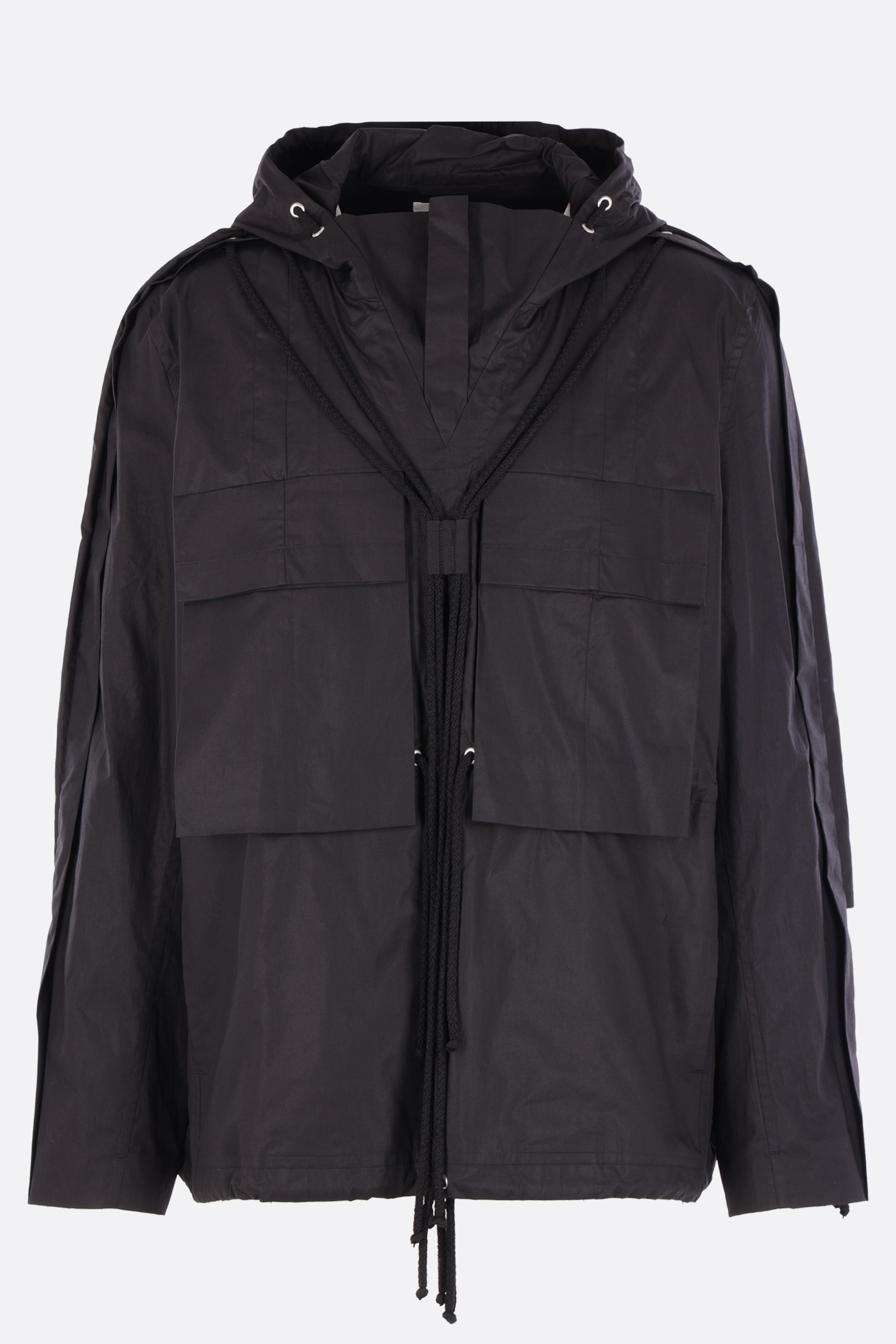 cotton anorak with drawstrings