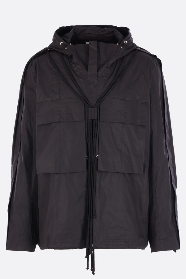 cotton anorak with drawstrings