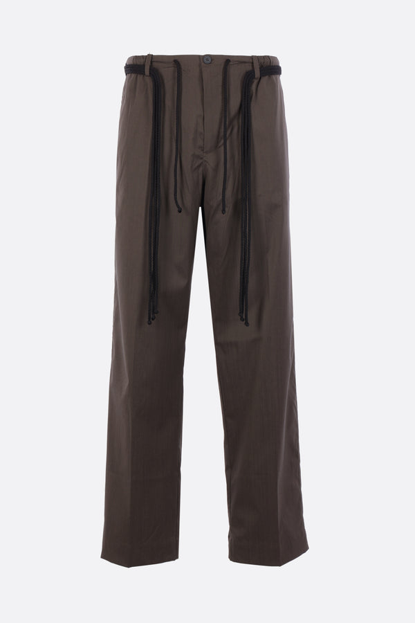 worker trousers in technical wool