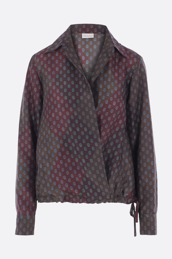 Cedal shirt in printed silk