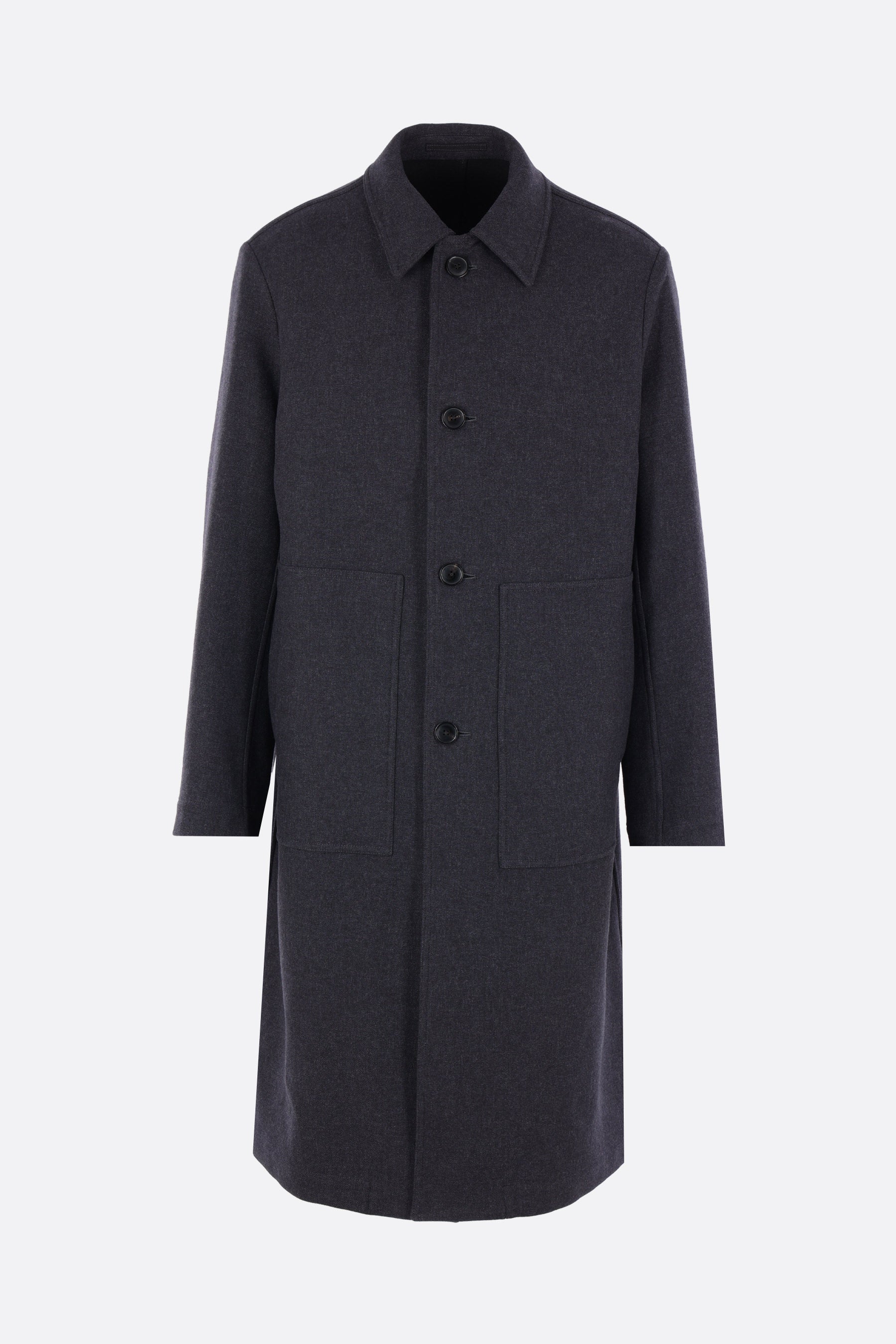 Rankles Bis single-breasted coat in cotton and wool blend