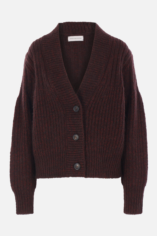 wool and alpaca knit cardigan