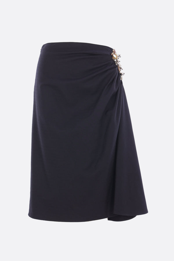 Sovora midi skirt in wool