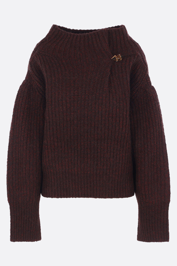 Teubina pullover in wool and alpaca knit