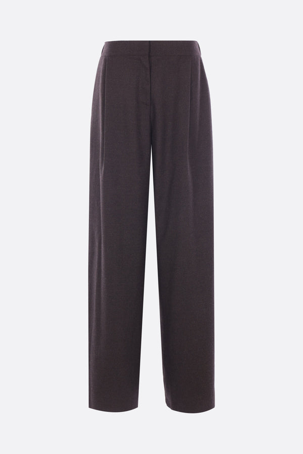wide-leg trousers in wool