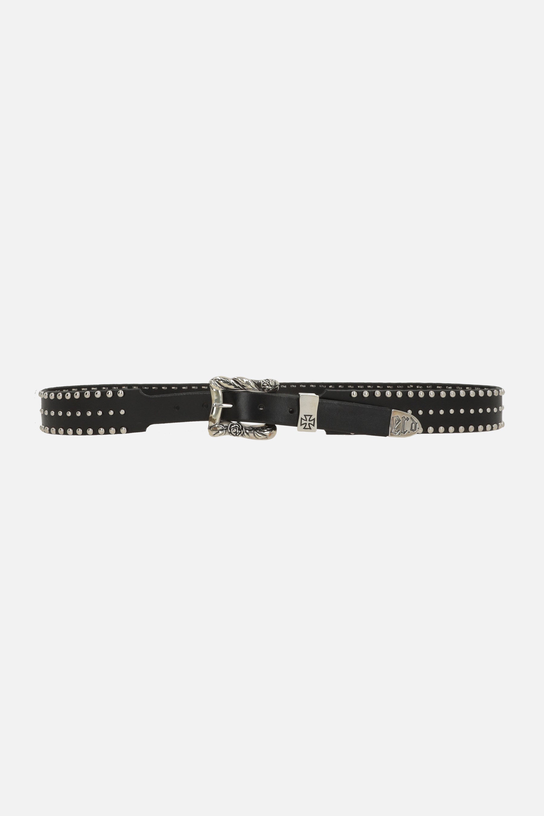 Franky belt in studded leather