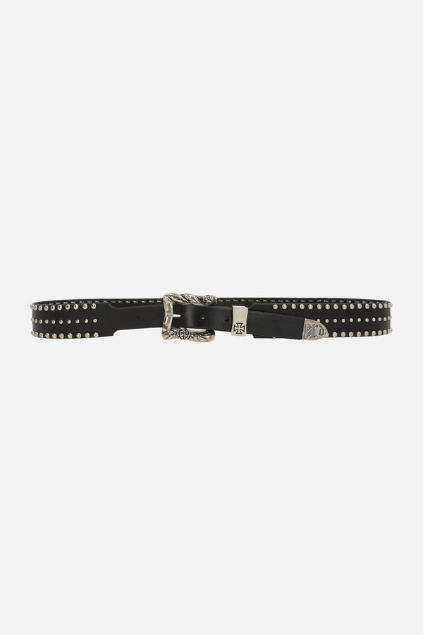 Franky belt in studded leather