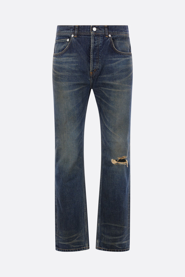straight-leg jeans in denim