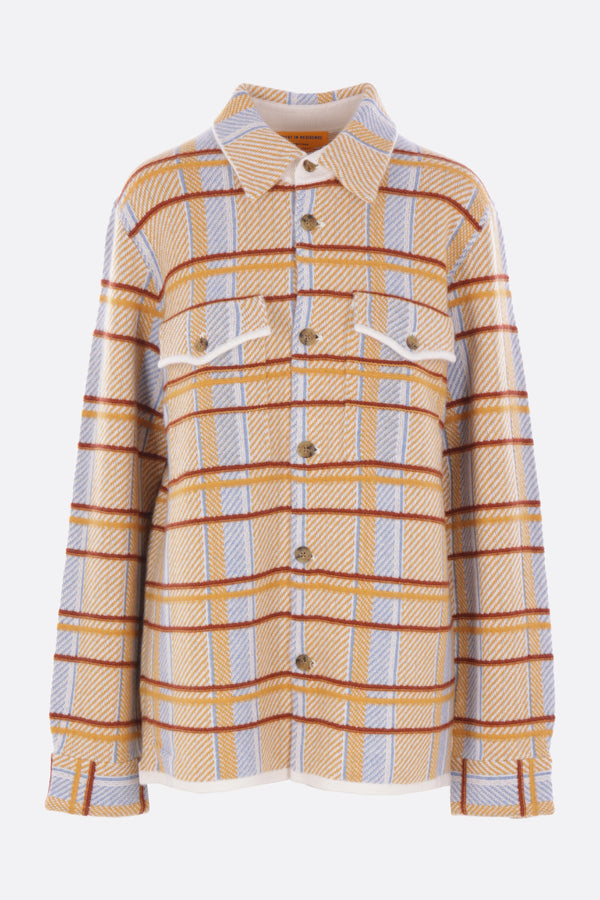 Plaid Work cardigan in cashmere