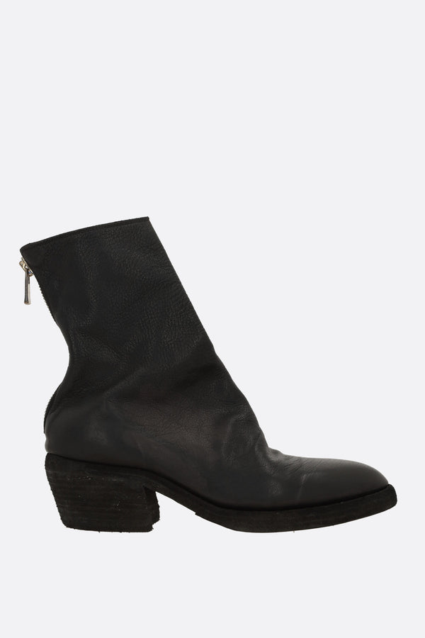 western boots in grainy leather