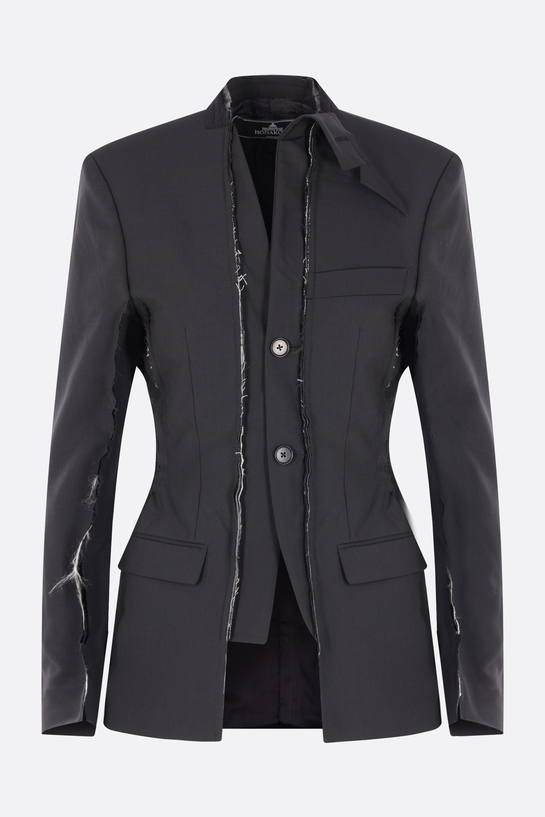 Horse Hair deconstructed jacket in wool blend