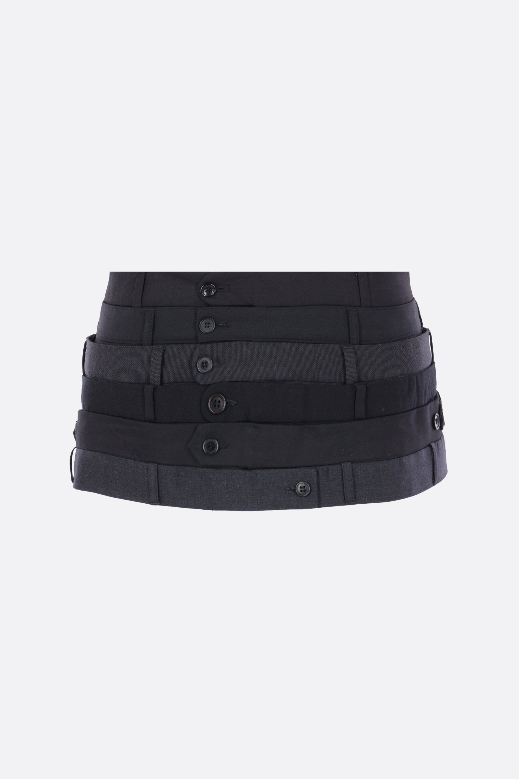 Waistband miniskirt in wool blend