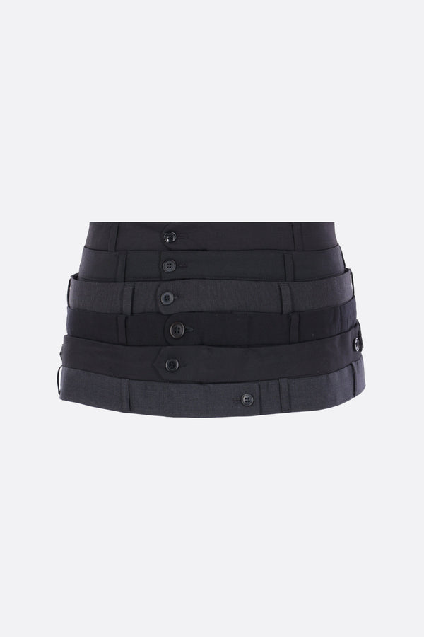 Waistband miniskirt in wool blend