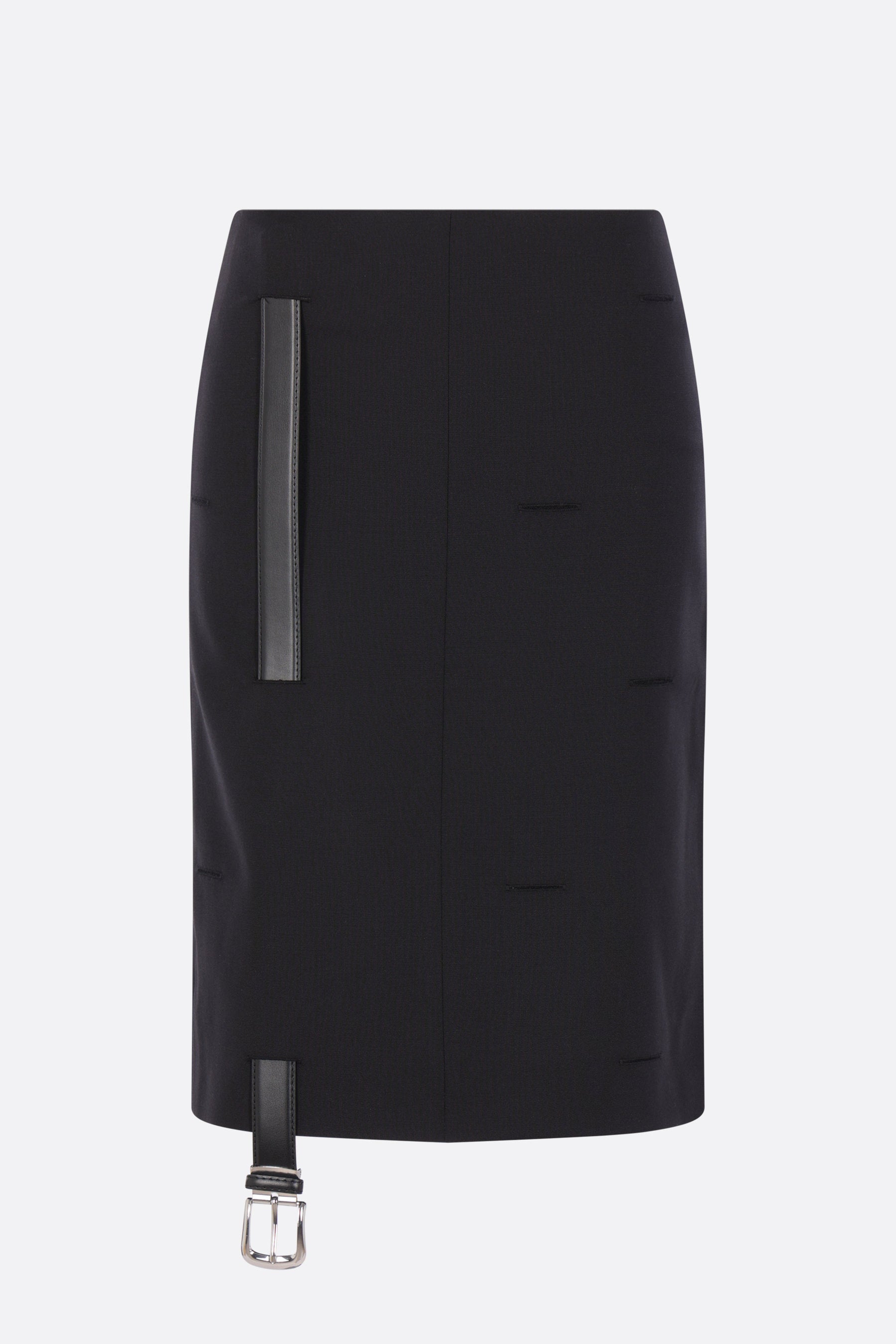 Holy pencil skirt in wool with belts