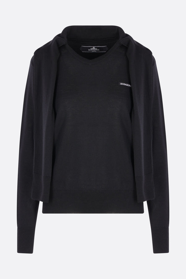 Double Sleeve sweater in wool